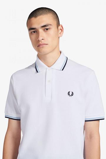 Pánské Polo Triko Fred Perry M12 Bílé | CZ 1665GSOL